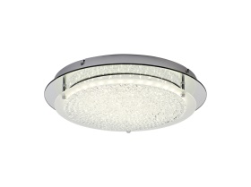 D0751  Gino Round Crystal 21W LED Flush Ceiling Light